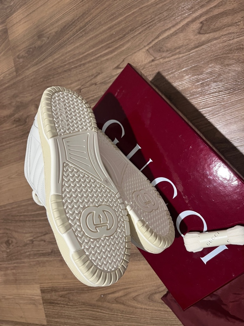 NWB GUCCI RE-WEB SNEAKERS WHITE LEATHER sz36 - Picture 13 of 13